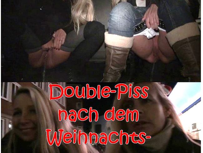 Double Piss nach dem Weihnachtsmarkt