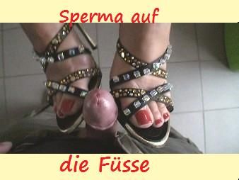 Sperma auf Füsse & Heels